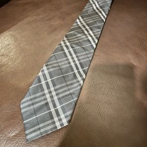Gray/black Burberry tie - great condition
